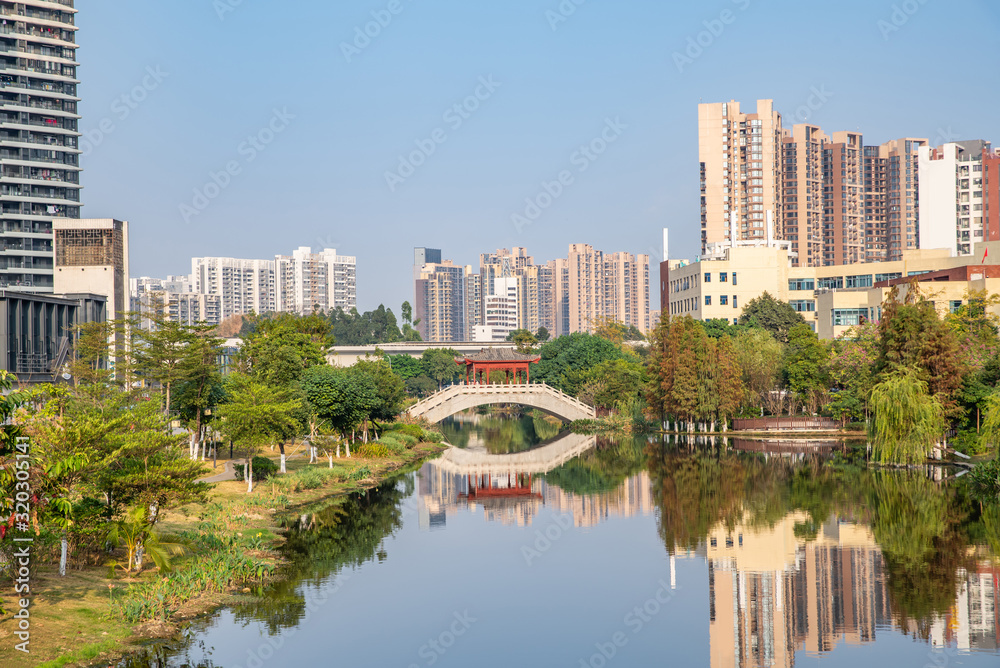 Cityscape of Nansha District, Guangzhou, China