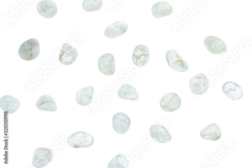 Set of template for amulets of white crystals