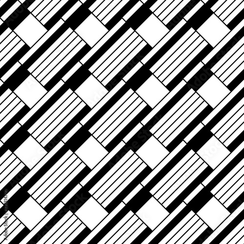 Seamless pattern with oblique black segments