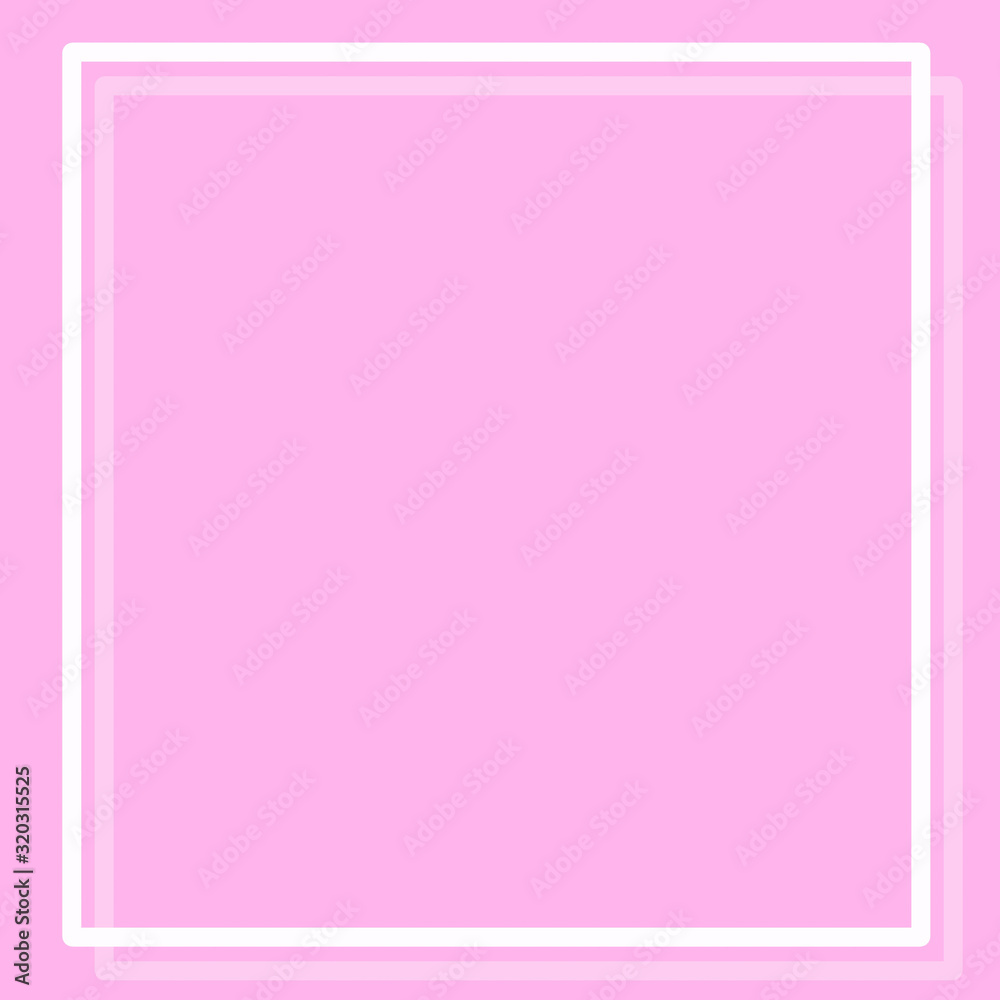 Pastel pink scene with frame for website design, print media, insert text.