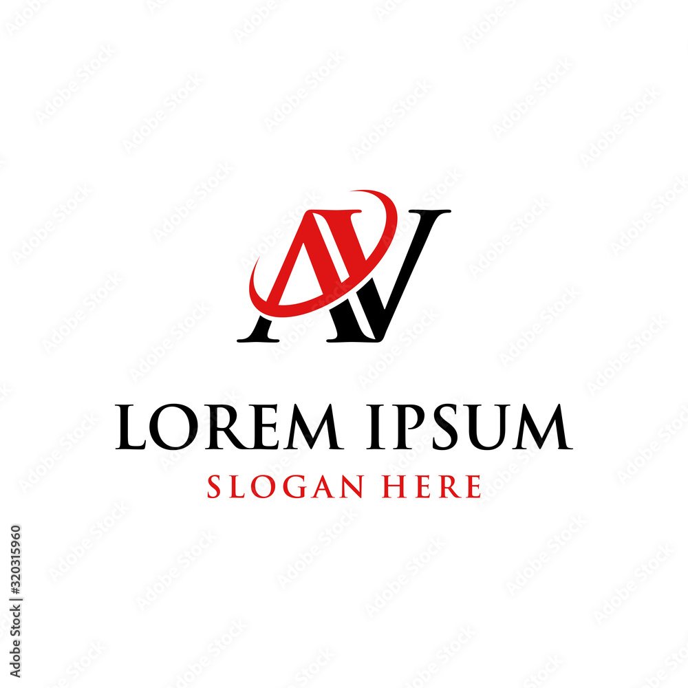 Letter AV Abstract Simple Typography Icon Logo Design Template Element Vector Letter AV Abstract Simple Typography Icon Logo Design Template Element Vector