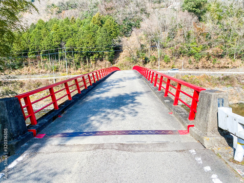 A bridge over the clearest stream in Shikoku, Japan.