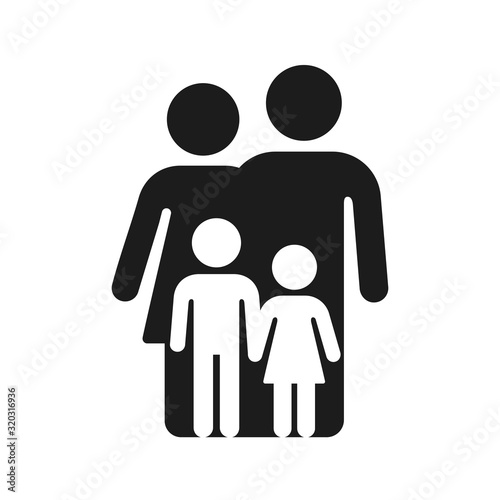 Simple family symbol icon
