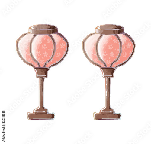 Japanese-candle-illustration-(watercolor-style)