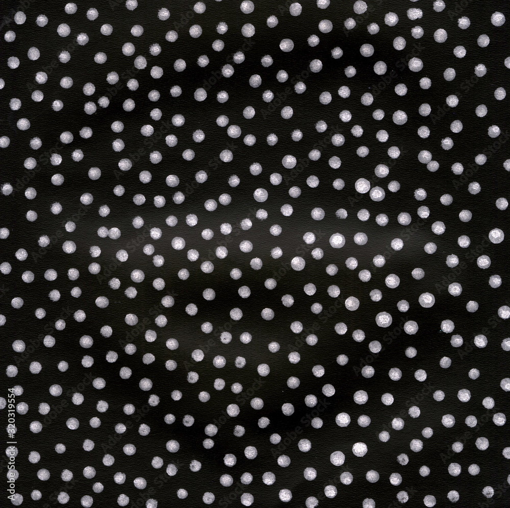 Snow in the night sky. Abstract ink background on black background, polka dot, hand draw. Design for backgrounds, wallpapers, prints, covers and packaging Snow in the night sky. Abstract ink background on black background, polka dot, hand draw. Design for backgrounds, wallpapers, prints, covers and packaging
