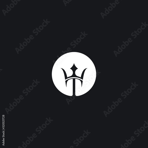 Trident Neptune  Poseidon icon  logo 