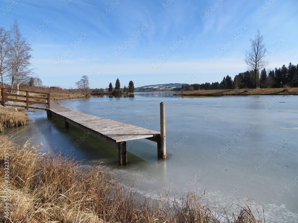 Naklejka premium Steg am Lechsee 