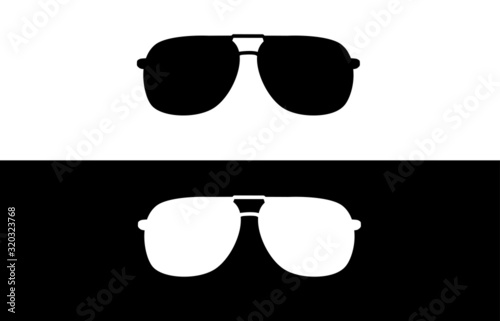 A vector set of aviator sunglasses