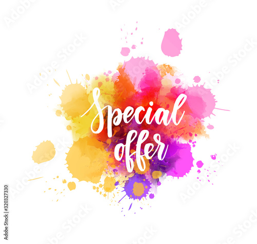 Special offer lettering