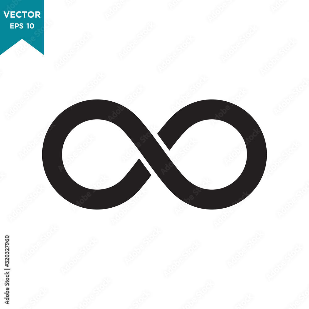 infinity vector icon in trendy flat design infinity vector icon in trendy flat design