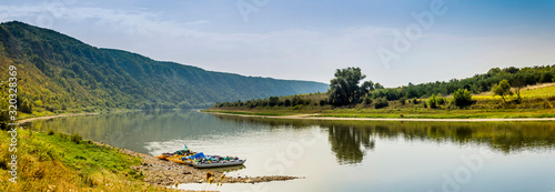 catamarans on Dniester river