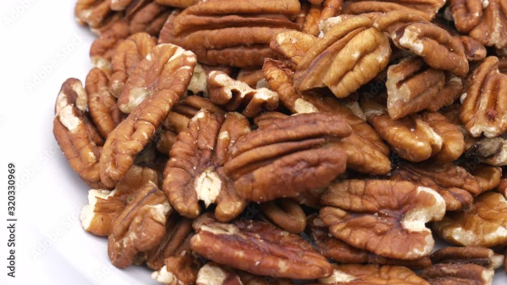 Pile of Pecan Nuts Rotating Close Up Pile of Pecan Nuts Rotating Close Up