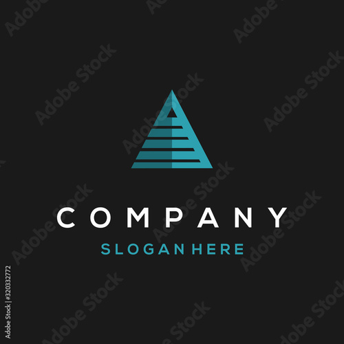Letter A Pyramid Abstract Creative Modern Icon Logo Design Template Element Vector