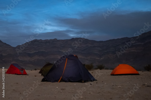 Eureka Dunes Dry Camp  suothwest USA night tent