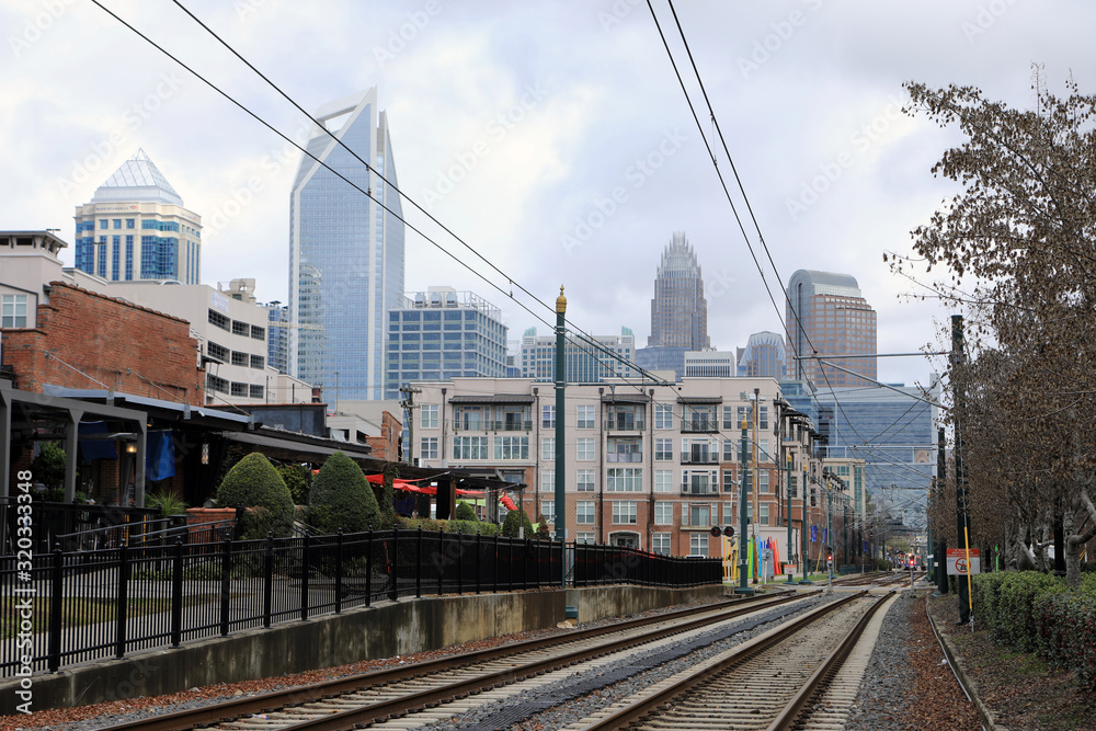 Fototapeta premium Rapid Transit station in Charlotte, United States