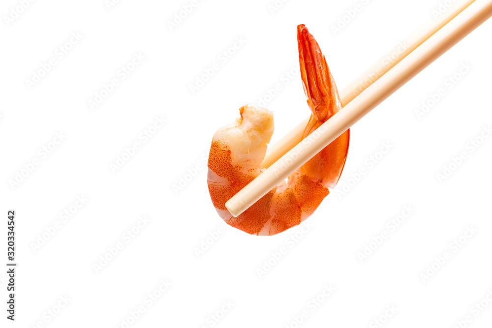 Cooked shrimp isolated on a white background. Food and object. Cooked shrimp isolated on a white background. Food and object.