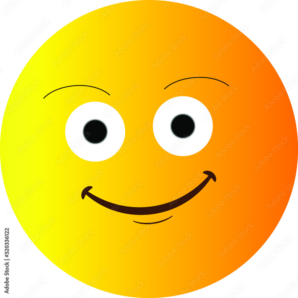Smile Yellow face Vector Happy vector yellow face. Vector illustration happy circle face. for website design, logo, app and ui. EPS10