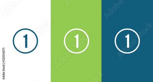 Number 1 icon illustration isolated vector sign symbol