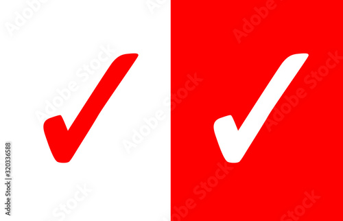 A set of vector checkmark symbols
