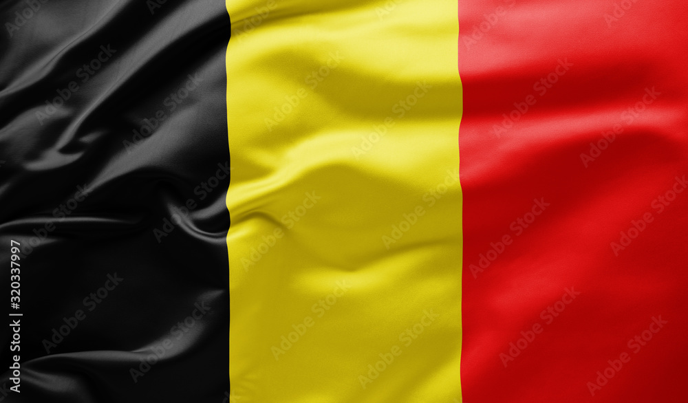 Waving national flag of Belgium Waving national flag of Belgium