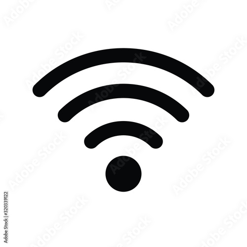 wi fi  - black vector icon