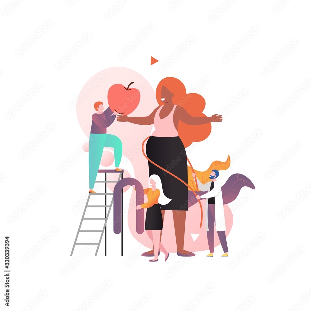 Pregnancy vector concept for web banner, website page Pregnancy vector concept for web banner, website page