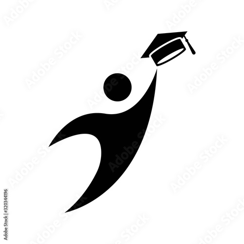 Graduation Logo Template Design Vector, Emblem, Design Concept, Creative Symbol, Icon