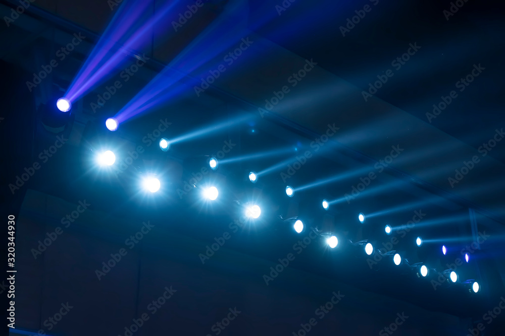 spotlights on a theatre stage