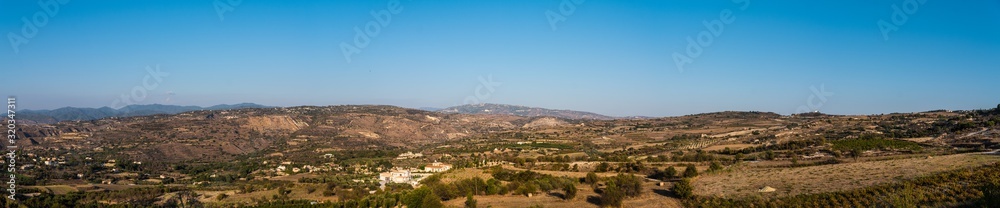 Landscape on the island of Cyprus near city of Polis Chrysochous in the west, northwest part of Cyprus, Europe 