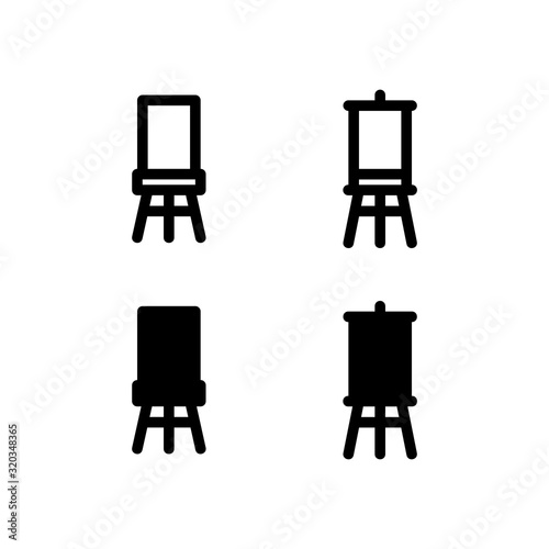 Canvas Icon. Arts Icon Set Vector Logo Symbol.