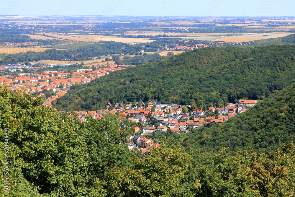 View on thale in Harz Mountains in Germany