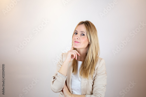 Woman thinking of something nice