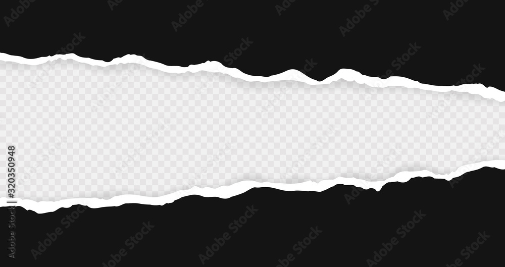 Ripped squared horizontal paper strips for text or message. Torn paper edge. Torn paper stripes. Vector illustration Ripped squared horizontal paper strips for text or message. Torn paper edge. Torn paper stripes. Vector illustration