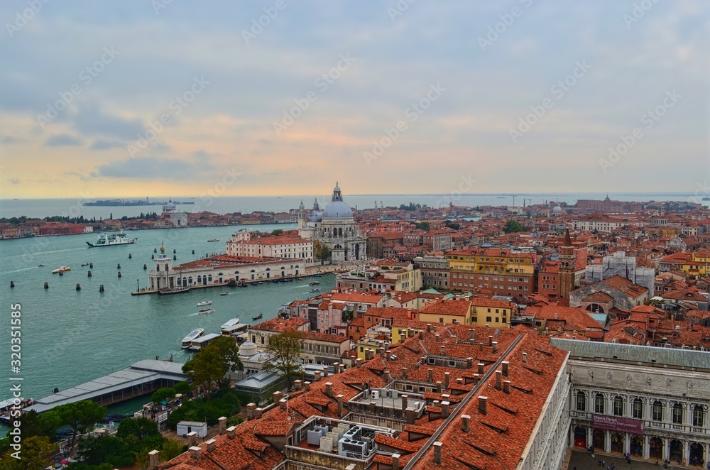 Fototapeta premium panoramic view of one part of the city from the height of St. Mark's tower