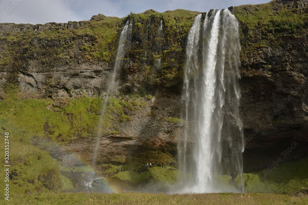 Obraz premium Iceland, Waterfall of Seljalandsfoss, Water wonders