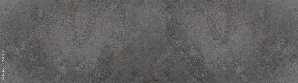 Fototapeta premium Grey gray black stone concrete texture background anthracite panorama banner long 