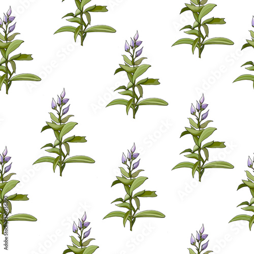 Light pattern with flowers on a white background. Spring vector realistic illustration for fabric  wallpaper  pastel linen and paper.