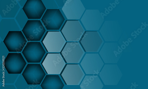Hexagon network overlap abstract background 