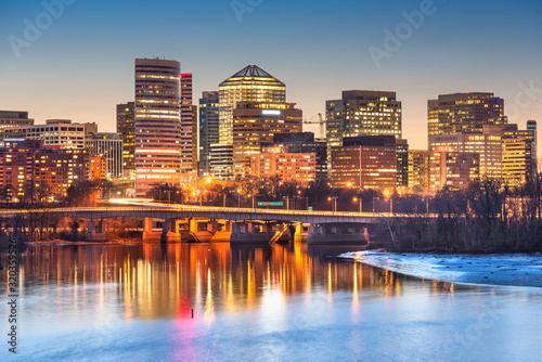 Rosslyn, Arlington, Virginia, USA Cityscape at Dusk