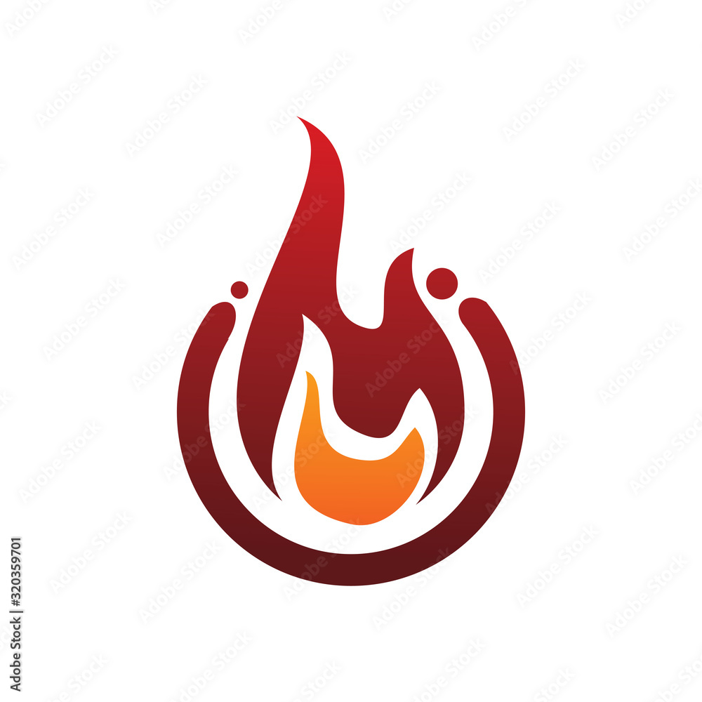 red fire flame art logo design red fire flame art logo design