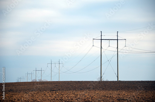 Fotografie, Obraz high voltage power line pylon