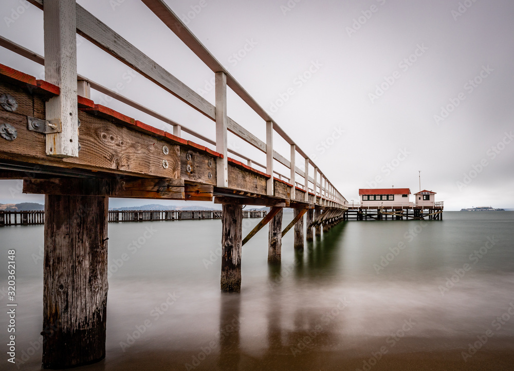 Long Exposure of Pier at Crissy Field in San Francisco