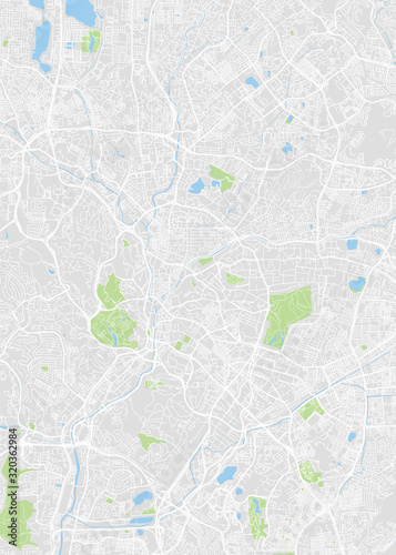 Fotografia City map Kuala Lumpur, color detailed plan, vector illustration
