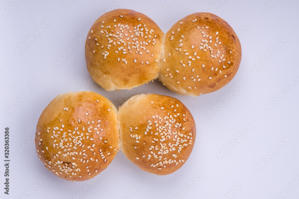 hamburger buns on a light background for the menu1 hamburger buns on a light background for the menu1
