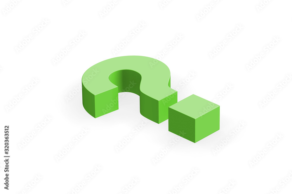 Concept of question and uncertainty - 3d rendering Concept of question and uncertainty - 3d rendering