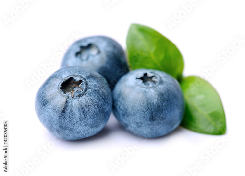 Fresh blueberries isolated
