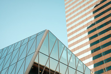 modern architecture, office buildings in business district