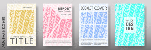 Cover page design templates set.