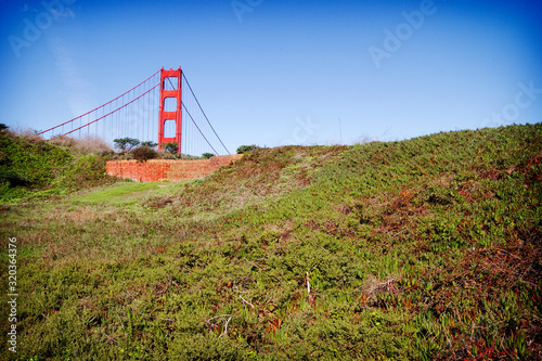 Golden Gate Bridge seen from Battery E Trail in San Francisco, California photo
