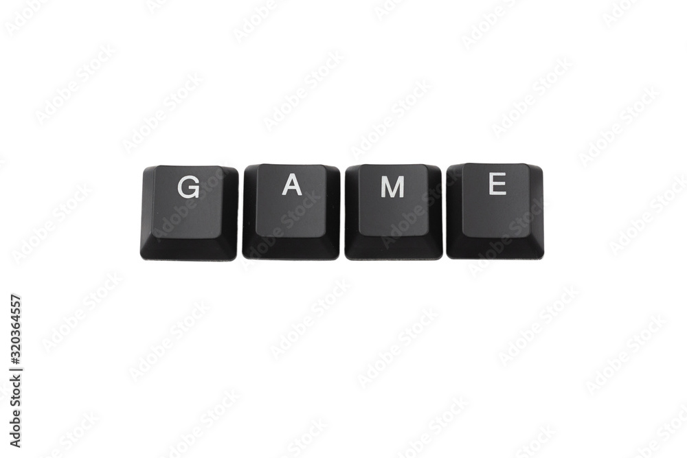 Word game written on keyboard. Word game written on keyboard.